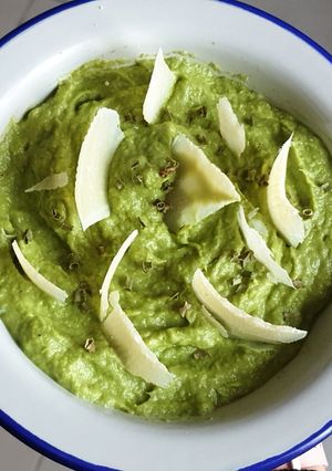 Une photo de Purée de poireaux brocolis
