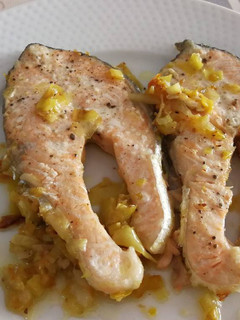 Una foto de Salmón saludable