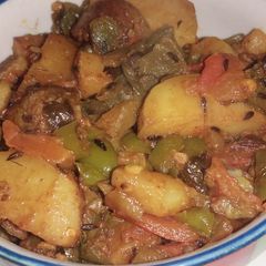 A picture of Fry shimla mirch.