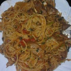Beef spaghetti A picture of Beef spaghetti.