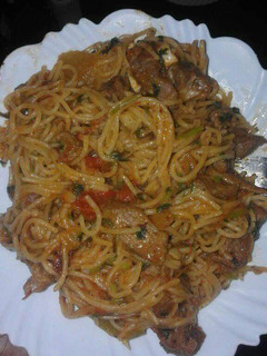 A picture of Beef spaghetti.