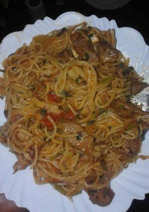 A picture of Beef spaghetti.
