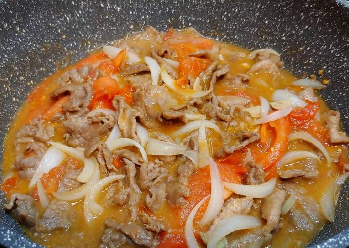 Resep Daging Sapi/Babi Masak Tomat oleh Cisade - Cookpad