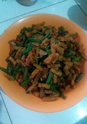 Foto resep Tumis kacang tempe + ikan asin