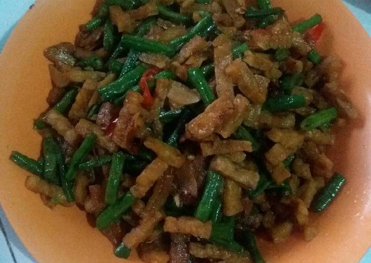Resep Tumis kacang tempe + ikan asin Lezat