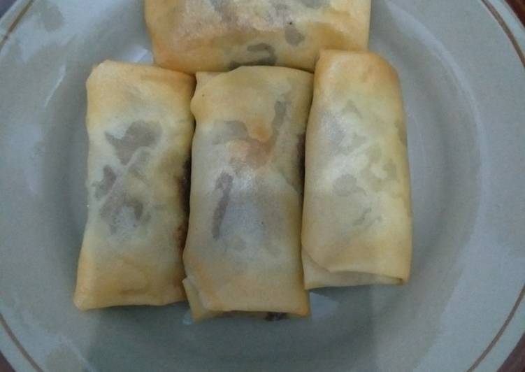 Resep Lumpia sate ayam | Cara Membuat Lumpia sate ayam Yang Lezat Sekali