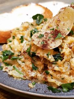 A picture of Cauliflower Zaalouk (Moroccan Spiced Salad).