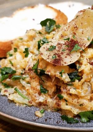 A picture of Cauliflower Zaalouk (Moroccan Spiced Salad).