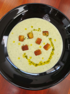 Una foto de Crema de calabacín