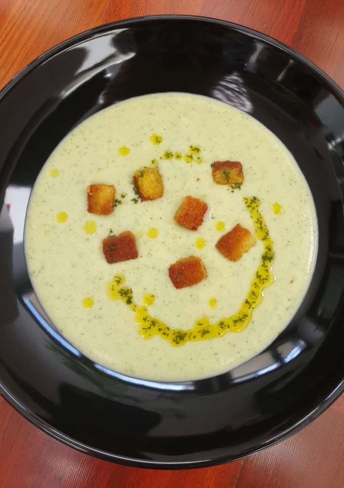 Una foto de Crema de calabacín
