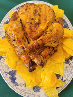 Una foto de Pollo a l'ast pero en el horno de casa