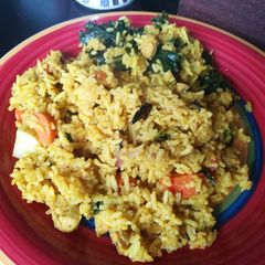 Tehari or single pot vegetable rice recipe A picture of Tehari or single pot vegetable rice recipe.