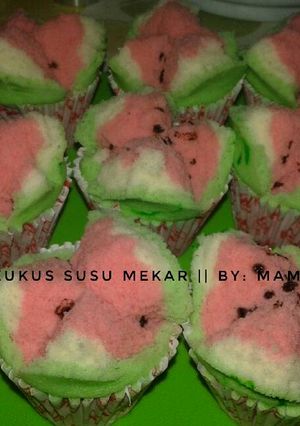 Foto resep Bolu kukus Susu Mekar🍓