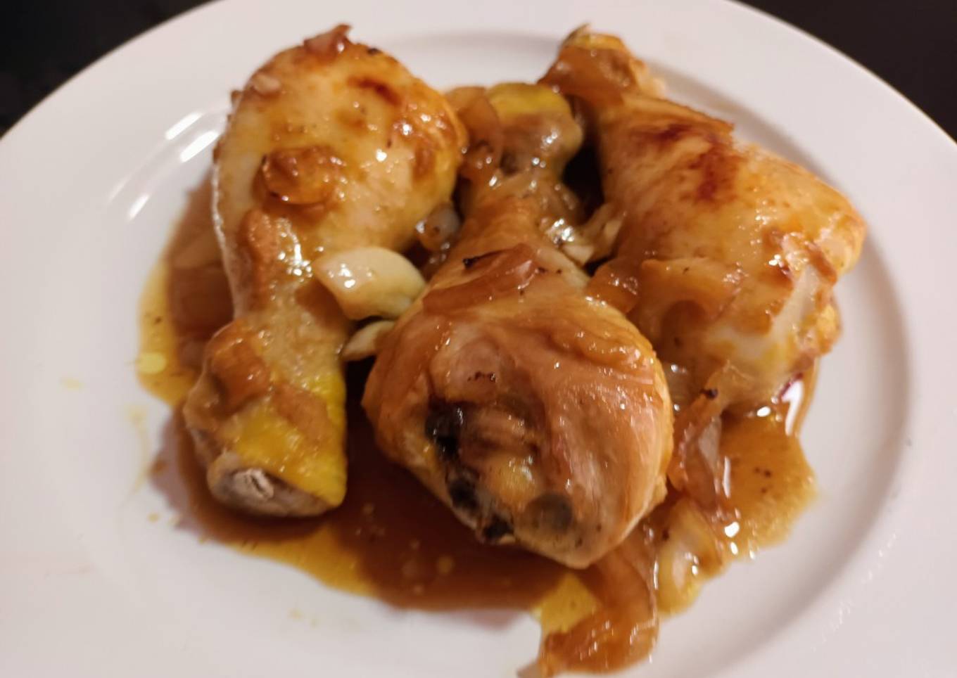 Pollo al horno a la miel y mostaza