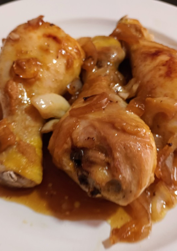 Una foto de Pollo al horno a la miel y mostaza