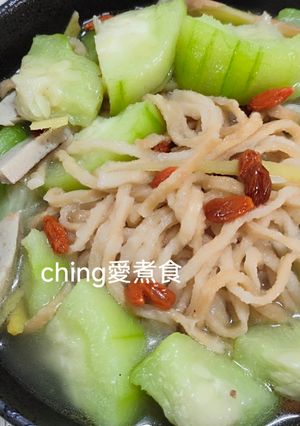 十分鐘上菜-養生鍋燒絲瓜麵 的食譜成品照片