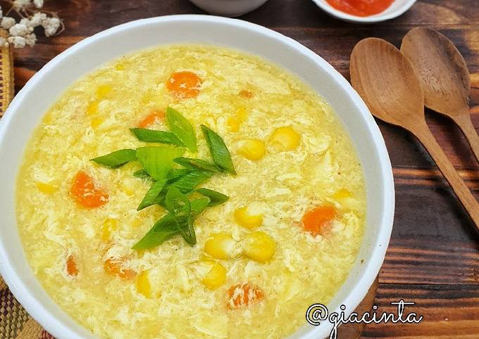 Resep Sup Telur Kocok Jagung Dan Wortel Oleh Giacinta Permana Cookpad