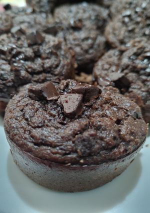 Una foto de Quequitos de Manzana y Chocolate
