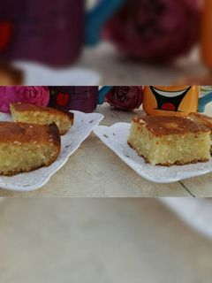 صورة لوصفة كيكة البسبوسه