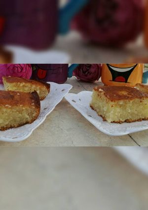صورة لوصفة كيكة البسبوسه