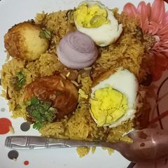 A picture of Egg biryani.