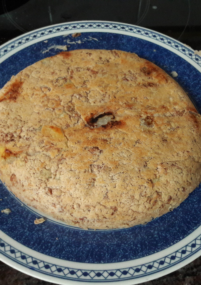Una foto de 🇪🇸  Tortilla "española" de alubias sin harina y vegana 🍳
