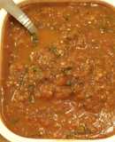 Salsa roja con cerveza