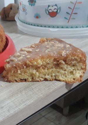 Una foto de Torta mantecol glaseada