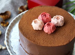 Una foto de Bizcocho de chocolate relleno