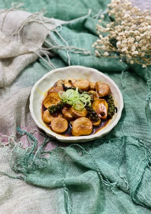 Hình của món Nấm Đùi Gà Kho Tiêu Xanh.