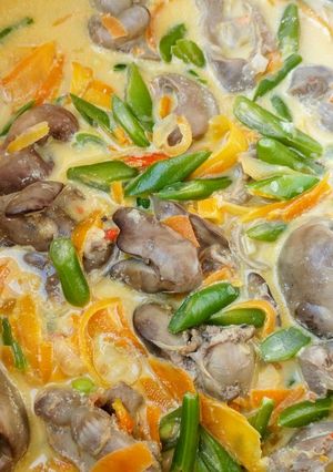 Foto resep Buncis, wortel dan ati ampela kuah santan