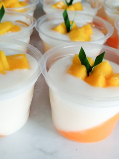 Foto resep Puding mangga susu dengan vla