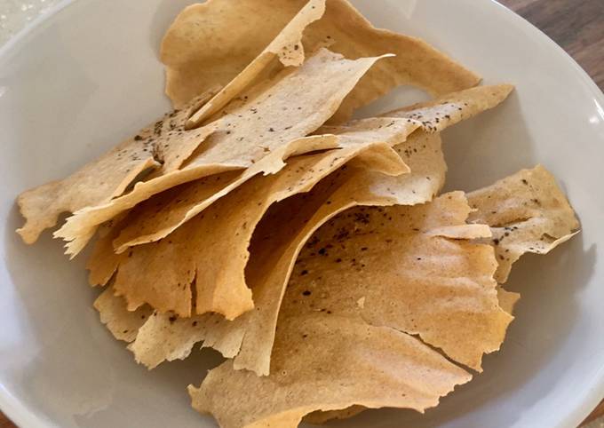 Crispy Wafer Thin Sourdough Crackers