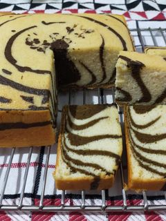 Foto resep Cake Zebra Putih Telur