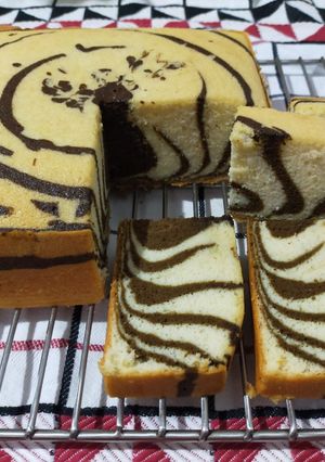 Foto resep Cake Zebra Putih Telur