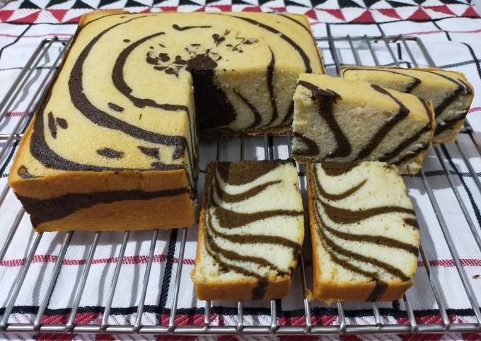 Cake Zebra Putih Telur