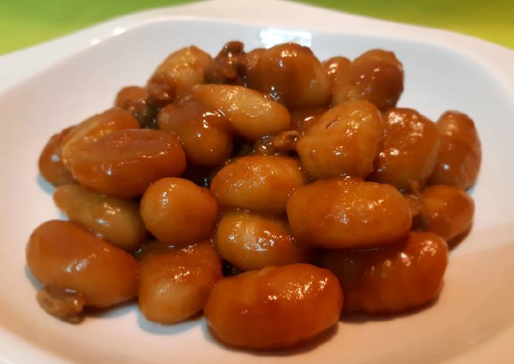 Gnocchi con berberechos y salsa americana