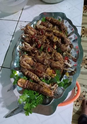 Hình của món Tôm tít chiên.