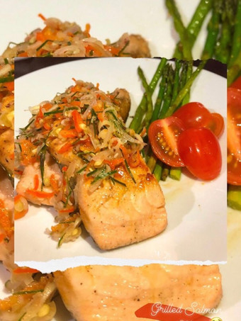 Resep Grilled salmon sambal matah ♥️ Wajib Dicoba