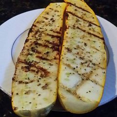 Brad's grilled yellow zucchini A picture of Brad's grilled yellow zucchini.