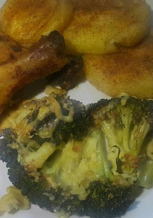 A picture of Two Cheese, Baked Broccoli.