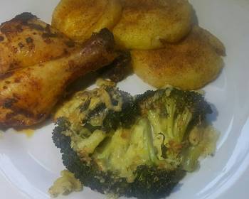 Unique Recipe Two Cheese Baked Broccoli Delicious Perfect