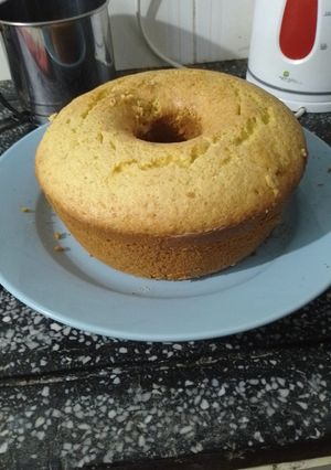 Una foto de Torta de mandarina licuada