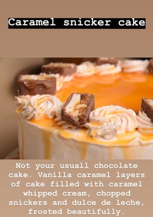 A picture of Caramel Snickers Cake.