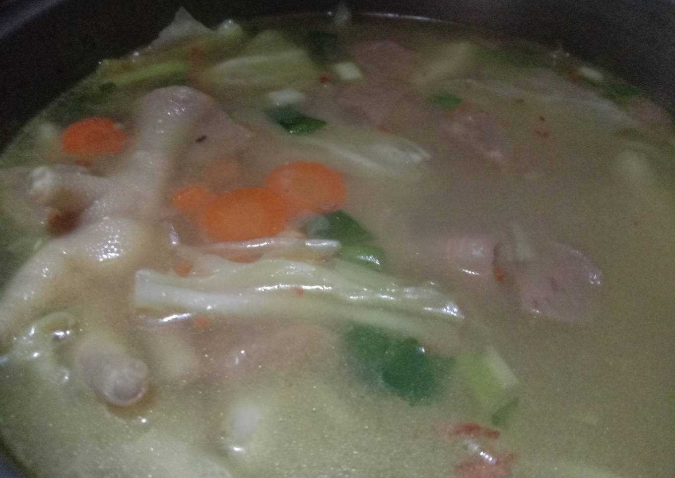 Sayur sop baso ceker