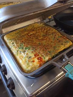 Una foto de Tortilla de verduras de la huerta en Flip