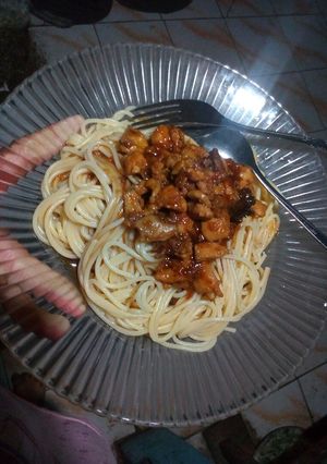 Foto resep Spageti bumbu mie ayam