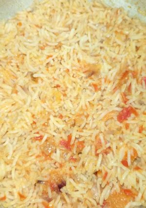 A picture of Pilau rice.