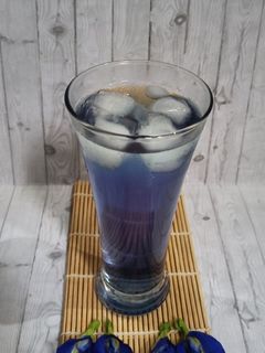 Foto resep Es teh madu bunga telang