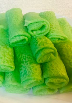Foto resep Dadar gulung kelapa putih